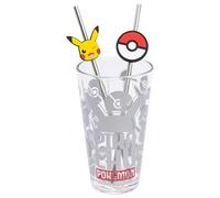 Stor SET VASO CON DOS PAJITAS 480 ML POKEMON METAL MELTDOWN