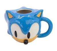 Stor Taza 3D Cabeza de Sonic The Hedgehog Cerámica 400 ml