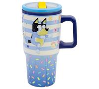 Stor Taza de Acero con Asa y Tapa Bluey 640ml - Doble Pared con Pitorro Antigoteo Reutilizable para Niños