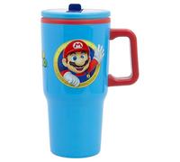 Stor Taza de Acero con Asa y Tapa Super Mario Bros 640ml - Doble Pared con Pitorro Antigoteo Reutilizable para Niños