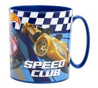Stor Taza Infantil de Plástico Hot Wheels 390ml - Apta para Microondas, Resistente y Reutilizable para Niños