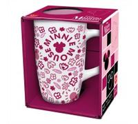 Stor taza latte de cerámica minnie mouse 695ml - taza grande para caf