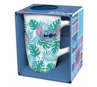 Taza de cerámica latte 695 ml en caja regalo stitch aloha