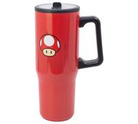 Stor Taza Termo Grande con Pajita Super Mario Bros 920ml Acero Inoxidable Doble Pared - Vaso para Llevar Reutilizable con Asa y Tapa