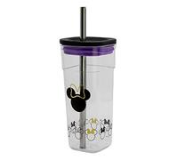 Stor Vaso cube alto de plástico con pajita de acero inoxidable - 540 ml de Minnie Mouse