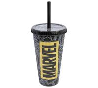 Stor Vaso de Cafe para Llevar con Tapa y Pajita Vengadores 790ml - Polipropileno Libre de BPA - Tumbler Grande Viaje