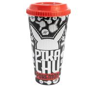 Stor Vaso de Cafe para Llevar Pokémon 790ml - Vaso Reutilizable con Tapa Hermetica, Polipropileno sin BPA, Ideal para Bebidas Calientes y Frias