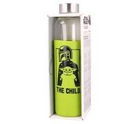 Stor8412497008650Vidrio Botella con Silicona Funda, 585 ml Capacidad, El Mandaloriano