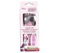 Stor8412497601684Metálico Cubertería 2-Piezas Juego, Minnie Mantente Fresco