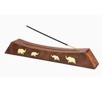 storeindya Quemador de Palo de Incienso de Madera Hecho a Mano con Caja de Almacenamiento de Incienso Elefante Motivo de diseño Accesorios de Aroma