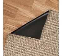 STORESBASIC Alfombra Vinilica Antideslizante, Lavable y Resistente a Manchas, Tejido Trenzado y Sin Pelo, Alfombra de Vinilo Interiores y Exteriores, Dorado 140x200