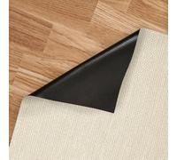 STORESBASIC Alfombra Vinilica Antideslizante, Lavable y Resistente a Manchas, Tejido Trenzado y Sin Pelo, Alfombra de Vinilo Interiores y Exteriores, Crudo 80x150