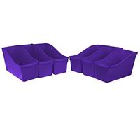 Storex Papelera grande para libros, 14.3 x 5.3 x 7 pulgadas, morado, caja de 6 (71103U06C)