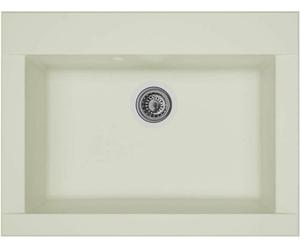 stradour eesd066r17: Fregadero empotrable hexagonal, color blanco UNI, dimensiones 17, 66 x 50 cm