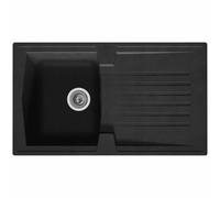 Stradour Fregadero de cocina empotrado Arena 1 bandeja + 1 escurridor Negro