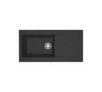STRADOUR Fregadero empotrado de resina Lierra 1000x500mm 1 cubeta grande - Negro - Fabricacin francesa