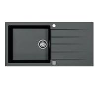 Stradour Fregadero encastrable de granito negro con 1 cubeta grande