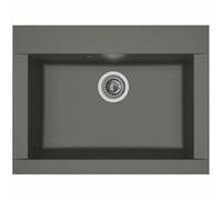 Stradour Hexo Fregadero de cocina empotrado 1 contenedor Gris hormigón