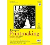 Strathmore 300 Series Printmaking Bloc de Papel para impresión de 11 x 14 Pulgadas, 30 Hojas, Blanco, 0.33x11x14.25 Inches