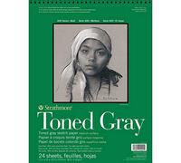 STRATHMORE 400 Toned Sketch Pads, Bloc de Papel de Color para Esbozo, 118g, 27,94 x 35,56cm, Bloc, 24 hojas