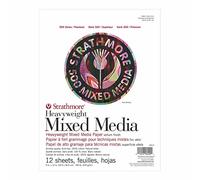 Strathmore 500 Series Heavyweight Mixed Media Pad, 350lb/570gsm weight paper, 100 percent cotton, 9 x 12 inches, 12 sheets (584-9)