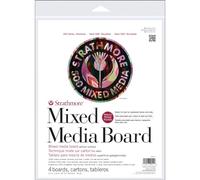 Strathmore 500 Series Mixed Media Tableros Mixtos de 4 kg-27.9 cm x 35.6 cm, Papel, Blanco, 11x14, 4