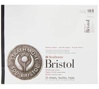 Strathmore (580-92 500 Series Bristol, superficie de placa de 2 capas, 14 x 17 pulgadas, 15 hojas