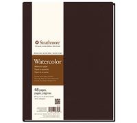 Strathmore Álbum encolado 21.6 x 27.9 cm, 48 hojas, Watercolor 300 g, blanco natural