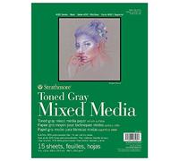 Strathmore Bloc Encolado 15 hojas Mix Media 300g Gris, 22,90x30,48cm