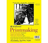 Strathmore Pro-Art Bloc de Papel para impresión (20,3 x 27,9 cm, 40 Hojas, Color Blanco, 8 x 10 Pulgadas)