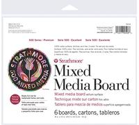 Strathmore Serie 564-8 500 Papel Mixed Media, vitela, 20,3 x 25,4 cm, 6 hojas, color blanco