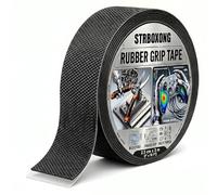 STRBOXONG Adhesivo Antideslizante de Goma 25 mm x 3m, Grip Tape Flexible para Pequeños Mangos Redondos, Raquetas, Bicicleta, Martillo, Destornillador y Andador