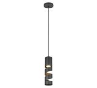 Trio-Leuchten Lámpara colgante STREAM 364000132 – Metal negro mate, Ø 8 cm, sin bombilla (GU10)
