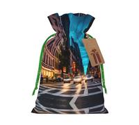 Streets Of New York City - Bolsas con cordón para regalos, bolsas de regalo de tela reutilizables, para regalos de vacaciones y fiestas
