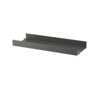 String Estante String metal Gris oscuro. 78x30 cm. borde alto