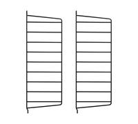 String Panel de pared String Negro. 50x20 cm. paquete de 2