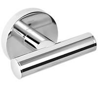 Strohm TEKA - Colgador gancho de baño ALAIOR. Colgador percha de pared para toallas, doble, cromado