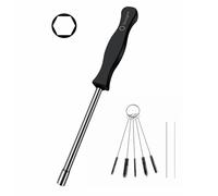 STRONGTHIUM Destornillador de Ajuste de Carburador Hexagonal de 4mm Compatible con Stihl Husqvarna Echo Zama Walbro, para Motosierra Desbrozadora y Soplador, con 5 Cepillos de Limpieza