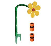 Stronrive Aspersor con Forma de Flor Loca para Patio,Aspersor de Agua Daisy Giratorio de 720° con 2 adaptadores - del riego del jardín de Flores de la Margarita del Baile del jardín