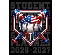 Student Planner 2026-2027 USA flag Baseball: Dated Academic Agenda for Middle and High School Students with Weekly Planning Pages, Monthly Spreads, ... Tracker | Best Back to School Gift for Boys