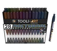 Studio Color Series - Rotuladores de pintura acrílica de punta extra fina de 0,7 mm para pintura sobre roca, vidrio, tazas, madera, metal, lienzo, bricolaje, detalles, no tóxico, a base de agua