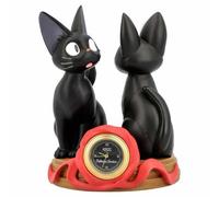 Studio Ghibli Reloj de Mesa con Figura de Jiji (11 cm) - Nicky, la Aprendiz de Bruja