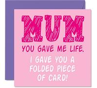 Stuff4 Divertida tarjeta de cumpleaños para mamá de hijo - You Gave Me Life - Tarjeta de cumpleaños grosera para mamá, tarjetas de cumpleaños de regalos, 145 mm x 145 mm, humor de broma, tarjetas de
