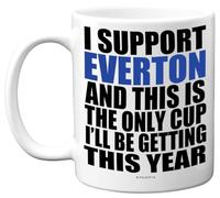Stuff4 Divertida taza de fútbol de regalo para los fans del Everton - Taza Footy Only - Taza de broma de Navidad, cumpleaños, regalos para hijo, papá, hermano, tío, colega, amigo, primo, primo, 325 ml