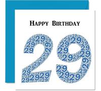 Stuff4 Divertidas tarjetas de cumpleaños número 29 para hombres - Shapecloud - Tarjeta de feliz cumpleaños para hijo, hija, hermano, hermana, tío, tía, sobrina, sobrino, primo, 145 mm, tarjetas de