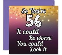 Stuff4 Fun - Tarjeta de cumpleaños 56 para hombre y mujer, diseño con texto en inglés, 145 mm