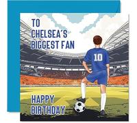 Stuff4 Tarjeta de cumpleaños para los fans del Chelsea - Tarjeta de cumpleaños divertida para hijo o padre, 145 mm