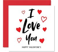 Stuff4 Tarjeta de San Valentín para ella, I Love You, tarjeta de San Valentín para él, tarjeta romántica del día de San Valentín para novio, novia, esposa, marido, pareja, prometido, tarjetas de