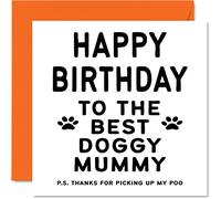 Stuff4 Tarjetas de cumpleaños para mamá del perro, tarjeta de cumpleaños para mamá, regalos divertidos para mamá, broma de 145 mm, tarjetas de felicitación para el día de la madre, regalo para mamá