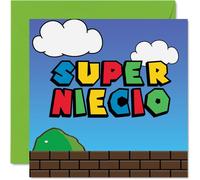 Stuff4 Tarjetas de cumpleaños para sobrina - Super Niecio - Divertida tarjeta de feliz cumpleaños para sobrina de tío tía, tía, tarjetas de felicitación de broma de 145 mm para mujer